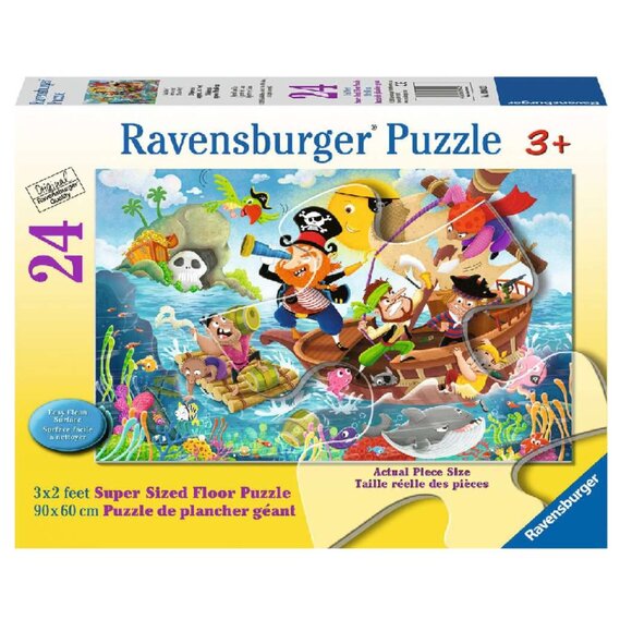New sealed Ravensburger  Supersize Floor Puzzle 24 Pc Pirates Land Ahoy! - Picture 1 of 15